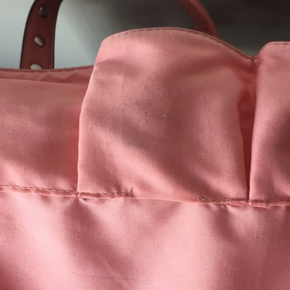 Pink studded tote 13 in h 12.5 bottom - Picture 6 of 7